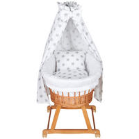 TELJES SZOBAKOCSI SZETT  - bükkszínű/fehér, Basics, textil/fa (91/60/73cm) - My Baby Lou