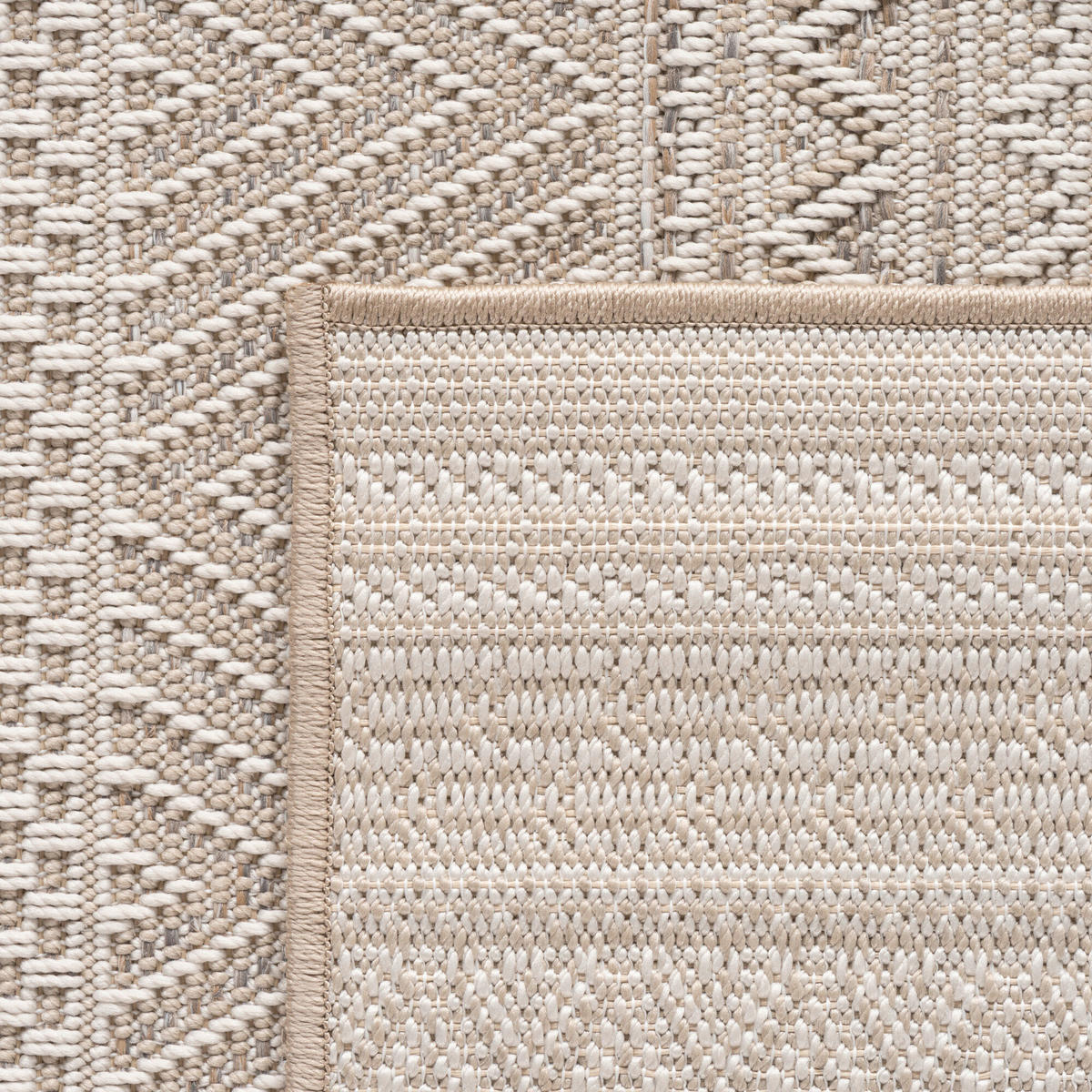 OUTDOORTEPPICH  Wohnzimmer 80 cm DESERT Beige rund  - Beige, Design, Textil (80cm) - Ayyildiz 