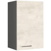 KÜCHENOBERSCHRANK 45/72/35 cm  in Weiß  - Schieferfarben/Edelstahlfarben, MODERN, Holzwerkstoff (45/72/35cm) - Nobilia