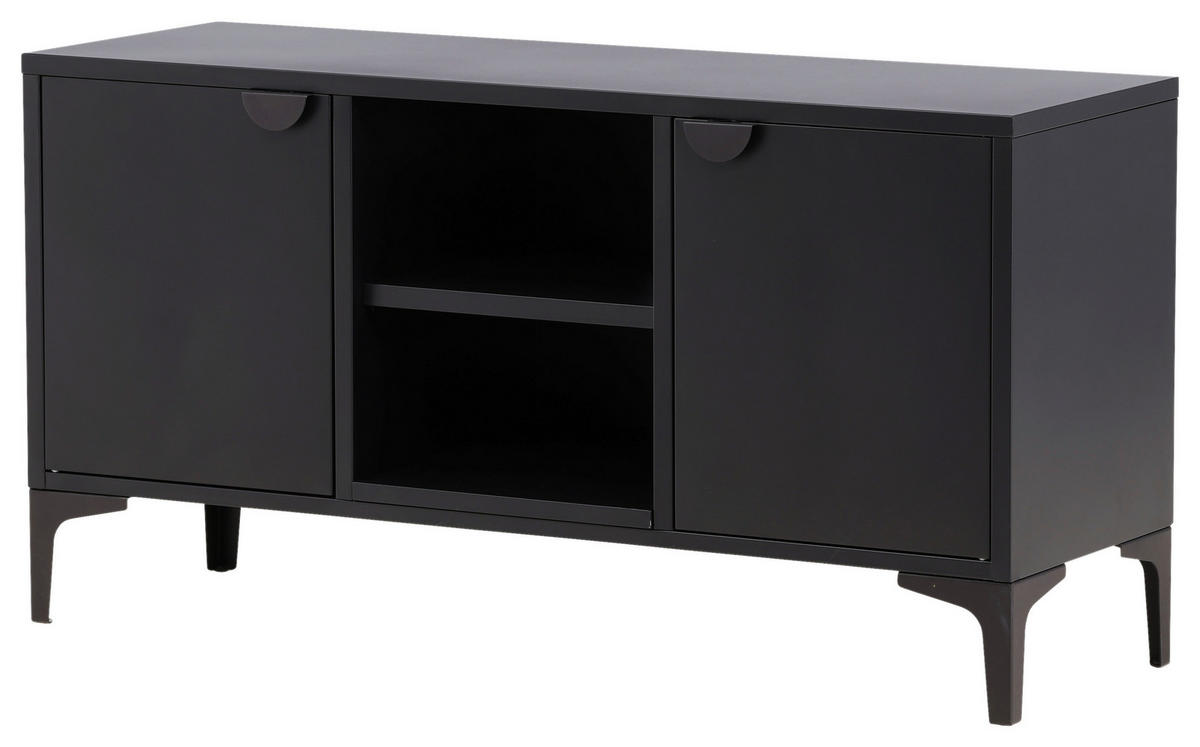 LOWBOARD  in 120/63/40 cm  - Schwarz, Design, Metall (120/63/40cm) - Livetastic