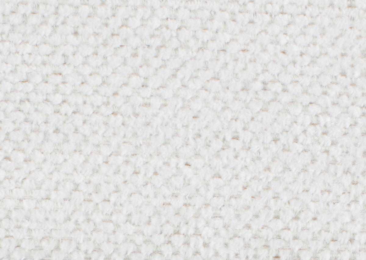 ECKSOFA in Chenille Weiss  - Weiss/Schwarz, Konventionell, Textil/Metall (265/184cm) - Hom`in