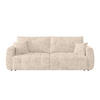 SCHLAFSOFA Webstoff Weiss  - Weiss/Schwarz, Modern, Holz/Textil (245/74-90/104cm) - MID.YOU
