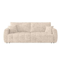 SCHLAFSOFA  mit Stoffauswahl, Liegefunktion, Schlafen auf Sitzhöhe, Bettfunktion erhältlich, Rücken echt, Armteil links, Armteil rechts, Bettkasten erhältlich Webstoff Weiß  - Schwarz/Weiß, MODERN, Holz/Textil (245/74-90/104cm) - MID.YOU
