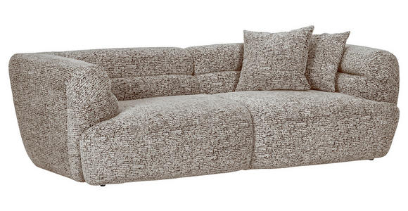 BIGSOFA Chenille Braun  - Schwarz/Braun, KONVENTIONELL, Kunststoff/Textil (240/75/105cm) - Carryhome