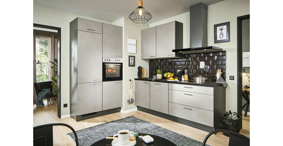 ECKKÜCHE 120/220 cm  in Graphitfarben, Schwarz, Sandfarben  - Sandfarben/Schwarz, Design, Holzwerkstoff/Metall (120/220cm) - Xora