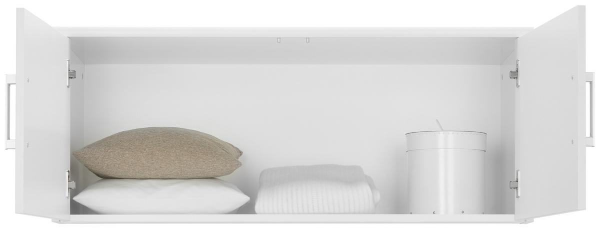 SZEKRÉNYRÁTÉT  - ezüstszínű/fehér, Konventionell, műanyag/faalapú anyag (106/43/54cm) - Xora