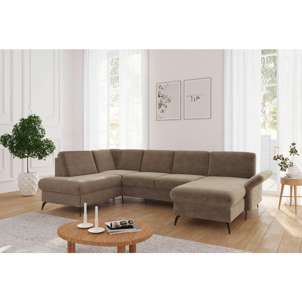 Sit & More SEDACIA SÚPRAVA, textil, svetlohnedá