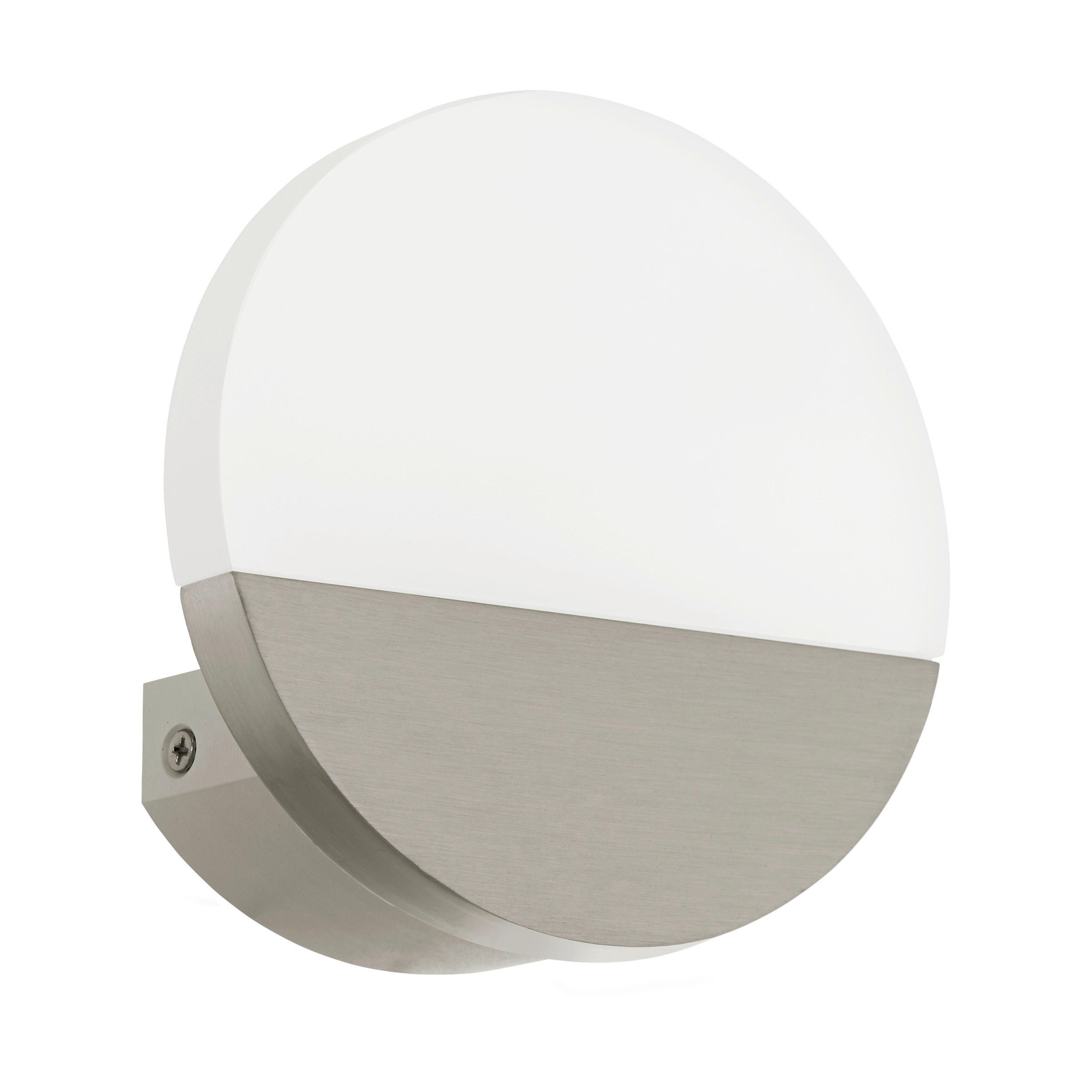 APLICĂ DE PERETE CU LED - culoare nichel, Basics, plastic/metal (13/13/5cm)