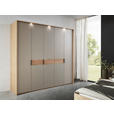 DREHTÜRENSCHRANK 149,6/229,4/59,5 cm 5-türig Taupe, Eichefarben  - Taupe/Eichefarben, Design, Holzwerkstoff/Metall (149,6/229,4/59,5cm) - Dieter Knoll