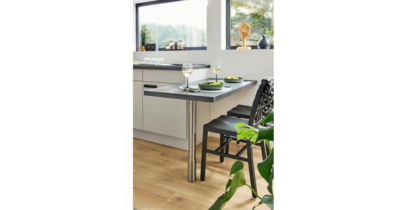 ECKKÜCHE XO 21 305/245 cm  in Hellgrau, Dunkelgrau  - Dunkelgrau/Hellgrau, Design, Holzwerkstoff/Metall (305/245cm) - Xora