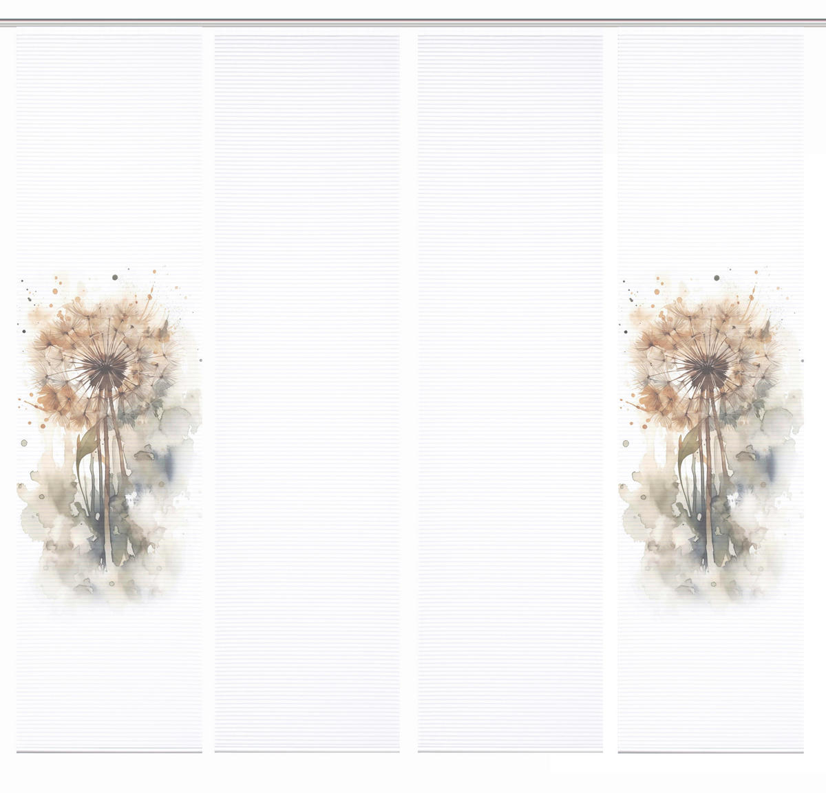 FLÄCHENVORHANG  4 Stück  blickdicht  60/245 cm   - Hellgrau/Naturfarben, Natur, Textil (60/245cm)