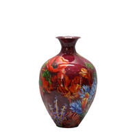 DEKOVASE  - Weinrot/Multicolor, Basics, Metall (63/41/63cm)