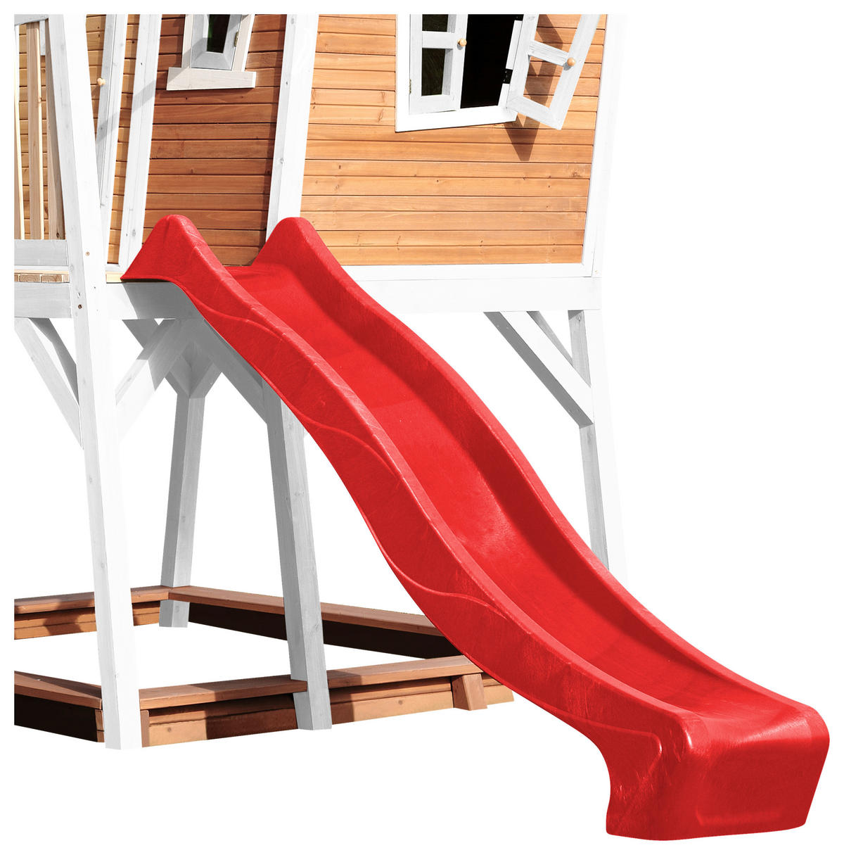 SPIELTURM 432/288/193 cm  - Weiss/Rot, Konventionell, Holz (432/288/193cm)