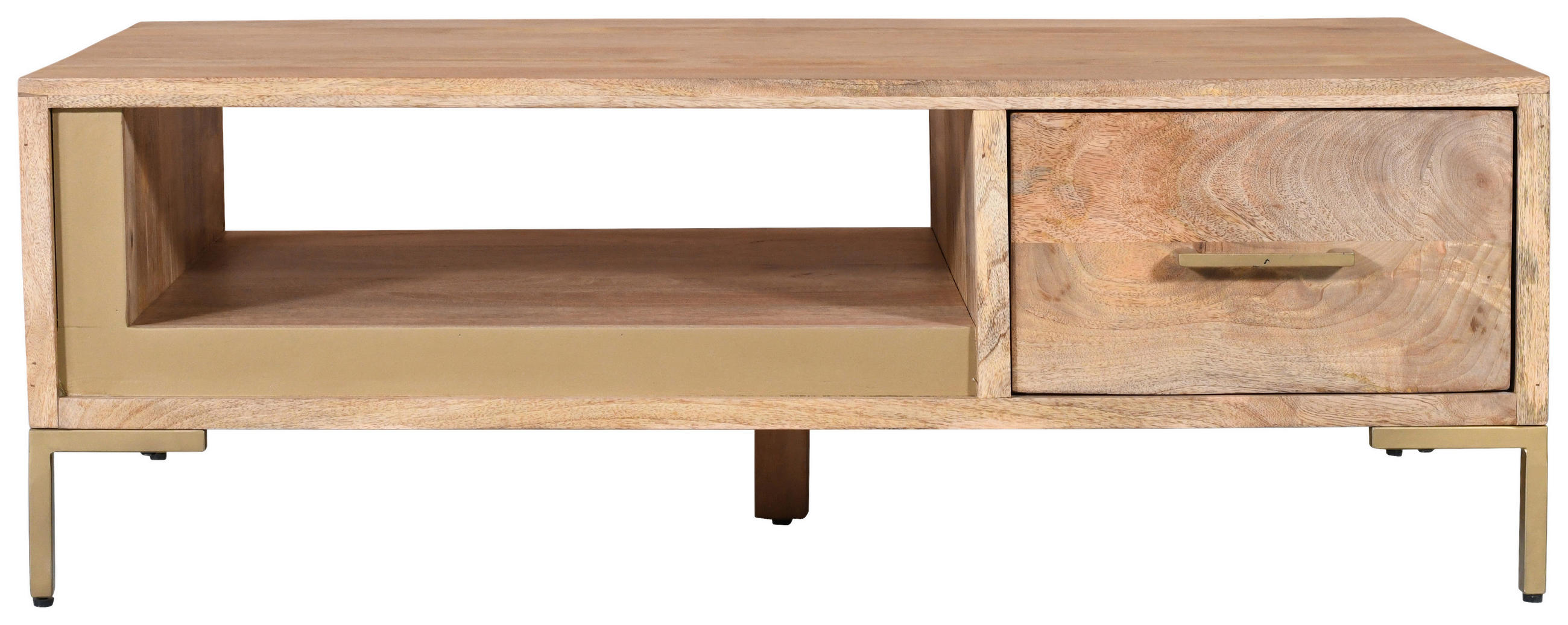 COUCHTISCH in Holz 130/45/70 cm  - Naturfarben, Natur, Holz/Metall (130/45/70cm) - MID.YOU