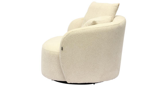 SESSEL in Webstoff Naturfarben  - Schwarz/Naturfarben, Design, Textil/Metall (101/82/97cm) - Carryhome