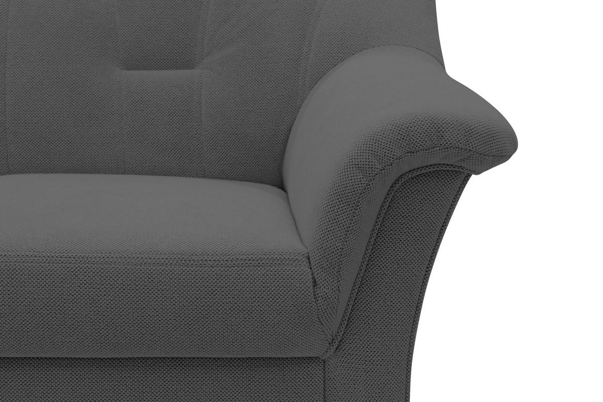 ECKSOFA FLORES FK Dunkelgrau Mikrofaser  - Dunkelgrau/Schwarz, KONVENTIONELL, Kunststoff/Textil (142/231cm) - MID.YOU