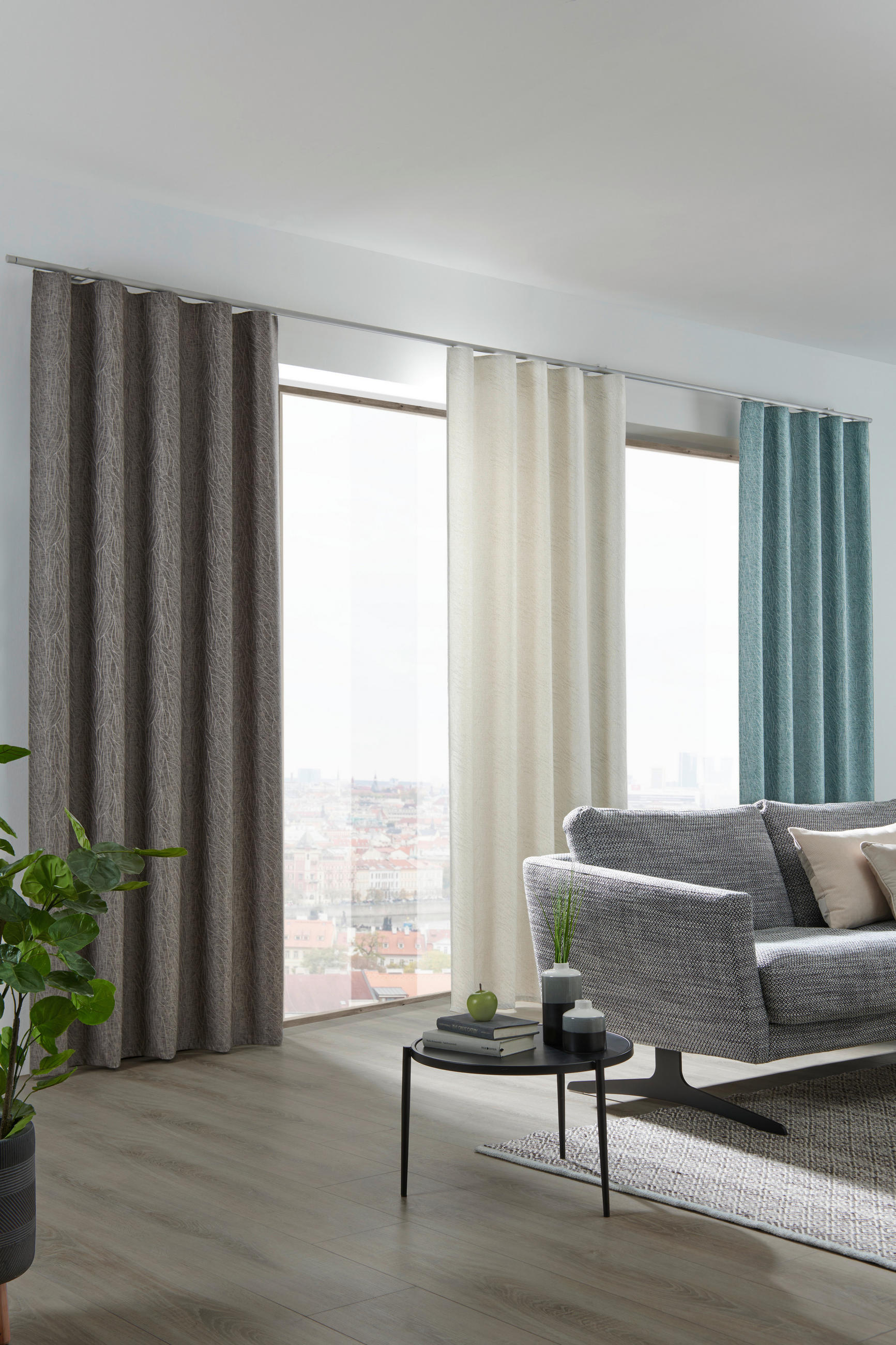 GARDINLÄNGD ej transparent  - brun, Klassisk, plast (140/245cm) - Esposa