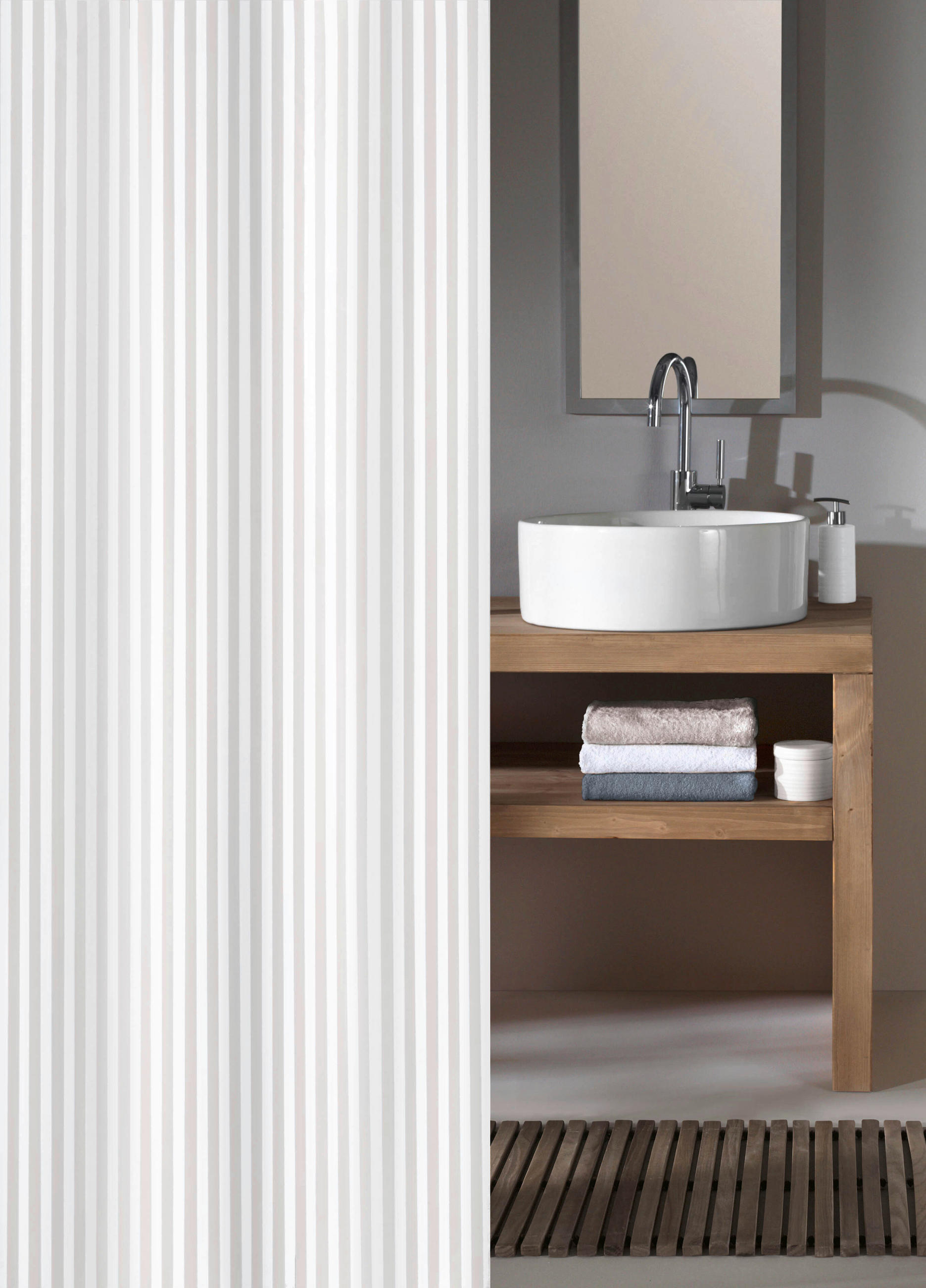 ZUHANYFÜGGÖNY 180/200 cm  - fehér, Konventionell, textil (180/200cm) - Kleine Wolke