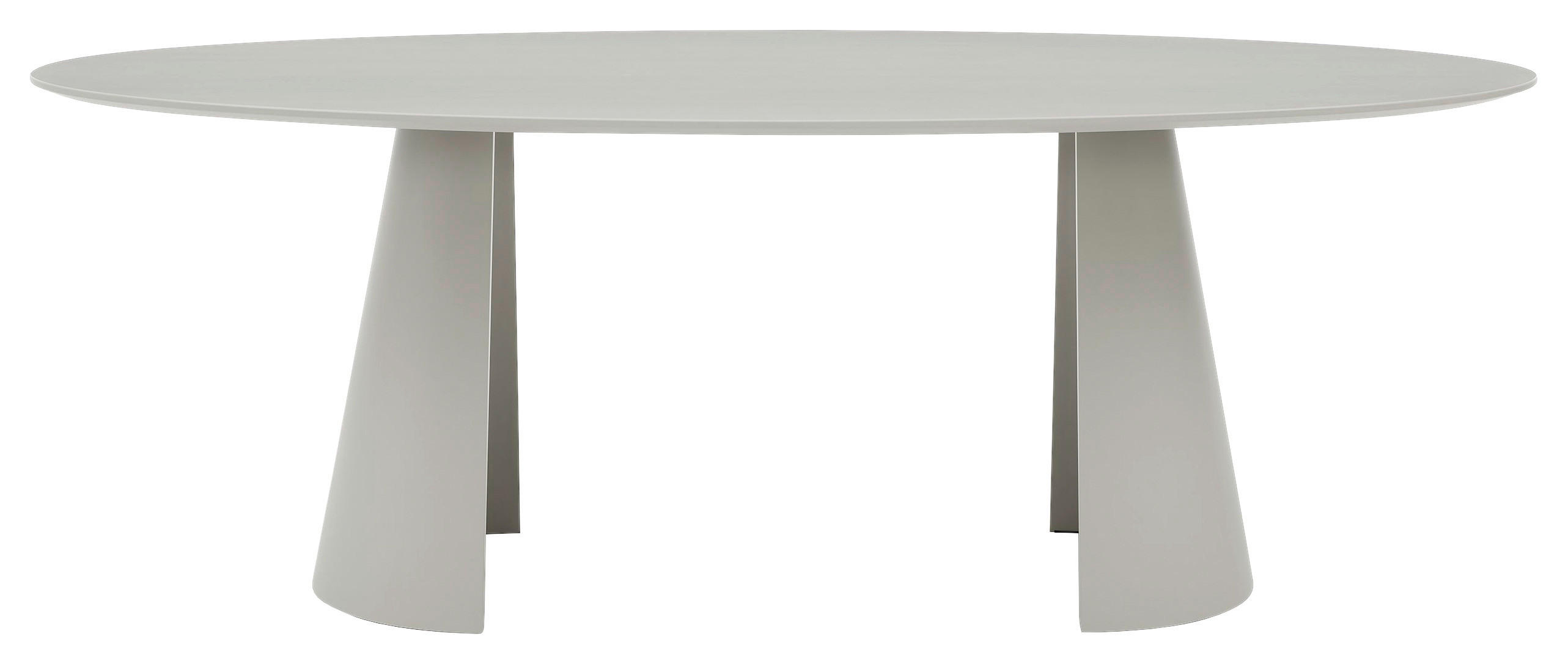 ESSTISCH oval Hellgrau  - Hellgrau/Grau, Design, Holzwerkstoff (200/110/75cm) - Musterring