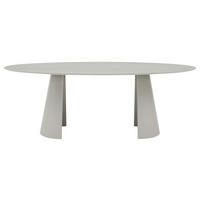 ESSTISCH oval Hellgrau  - Hellgrau/Grau, Design, Holzwerkstoff (200/110/75cm) - Musterring