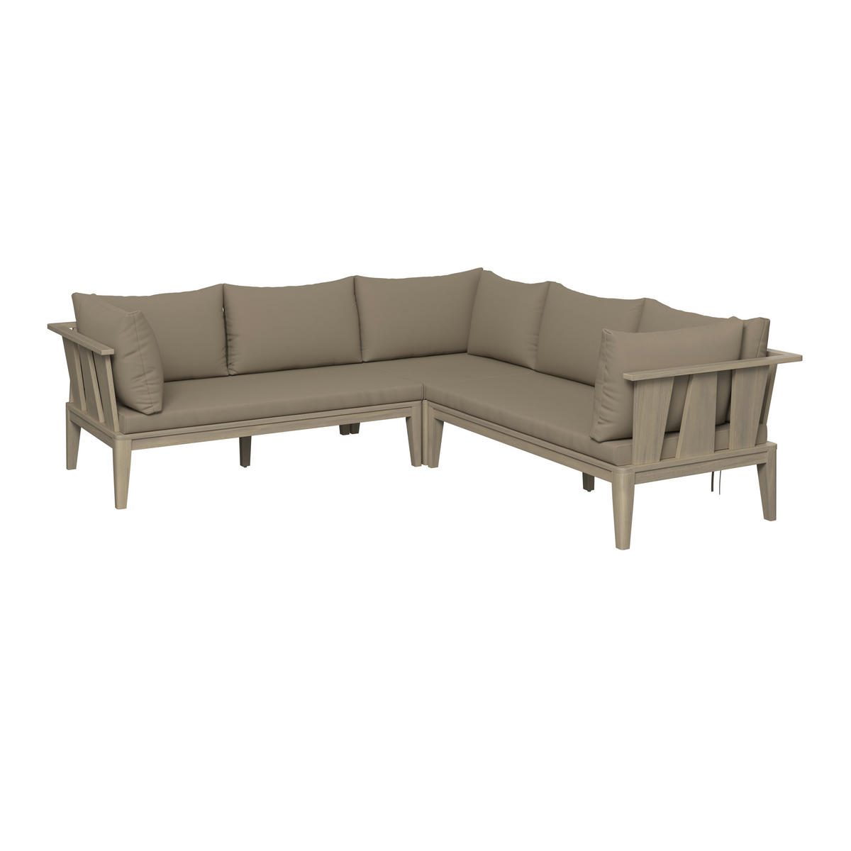 LOUNGEGARNITUR Akazie massiv  - Akaziefarben, Natur, Holz/Kunststoff (80/40/80cm) - Ambia Garden