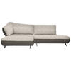 ECKSOFA in Webstoff, Struktur Beige, Sandfarben  172/265 cm  - Sandfarben/Anthrazit, Design, Textil/Metall (172/265cm) - Joop!