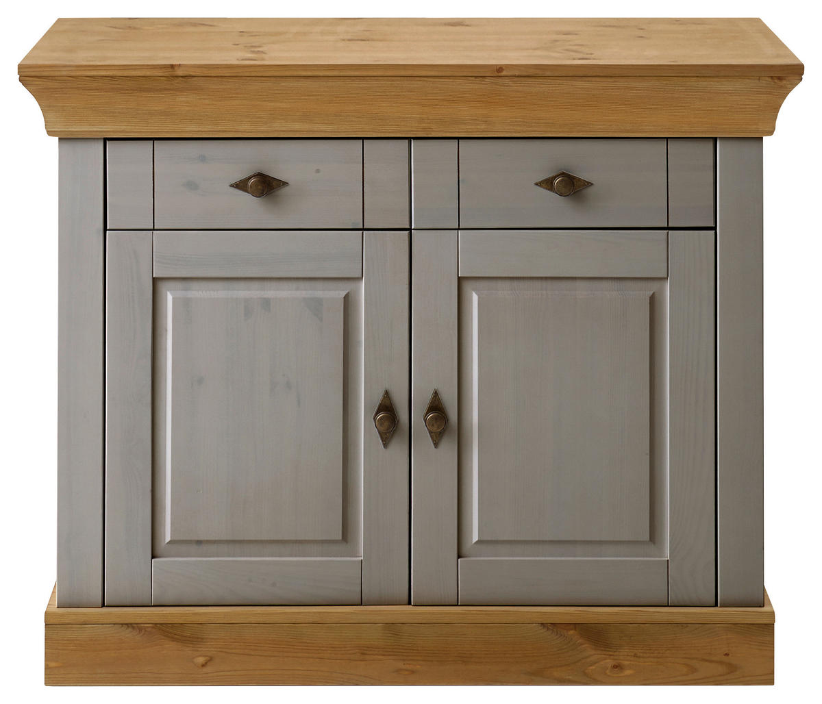 KOMMODE  in 108/85/45 cm  - Laugenfarbig/Grau, ROMANTIK / LANDHAUS, Holz/Metall (108/85/45cm) - Boxxx