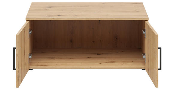 AUFSATZSCHRANK 80/35/52 cm  - Schwarz/Eiche Artisan, MODERN, Holzwerkstoff/Kunststoff (80/35/52cm) - Carryhome