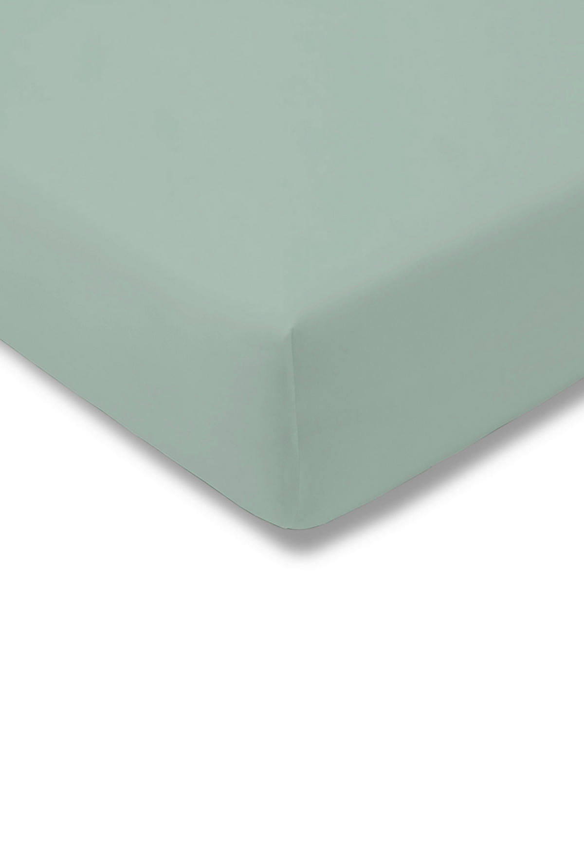 SPANNLEINTUCH 150/200 cm Zwirn-Jersey  - Salbeigrün, Basics, Textil (150/200cm) - Estella