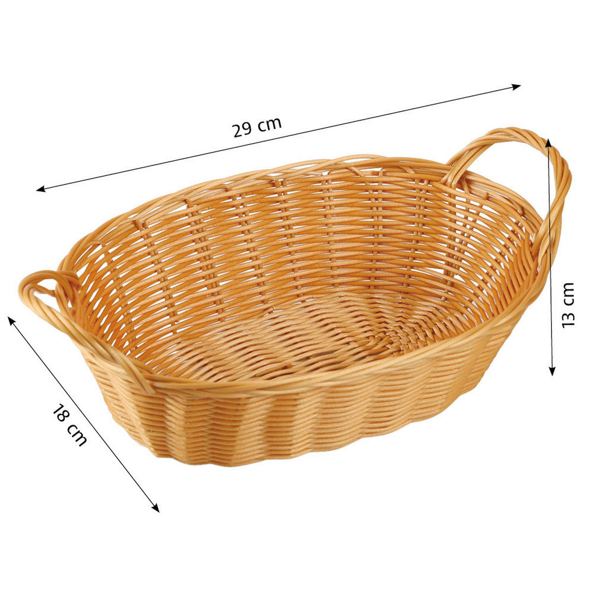 BROTKORB 5ER PACK   - Braun, Basics, Kunststoff (29/13/18cm) - Kesper