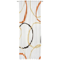 HOTOVÝ ZÁVES, nepriehľadné, 135/255 cm - hnedá/biela, Trend, textil (135/255cm) - Esposa