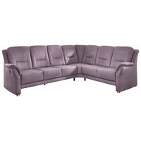 ECKSOFA in Mikrofaser Lila, Flieder  - Beige/Lila, Konventionell, Textil/Metall (275/223cm) - Beldomo Comfort