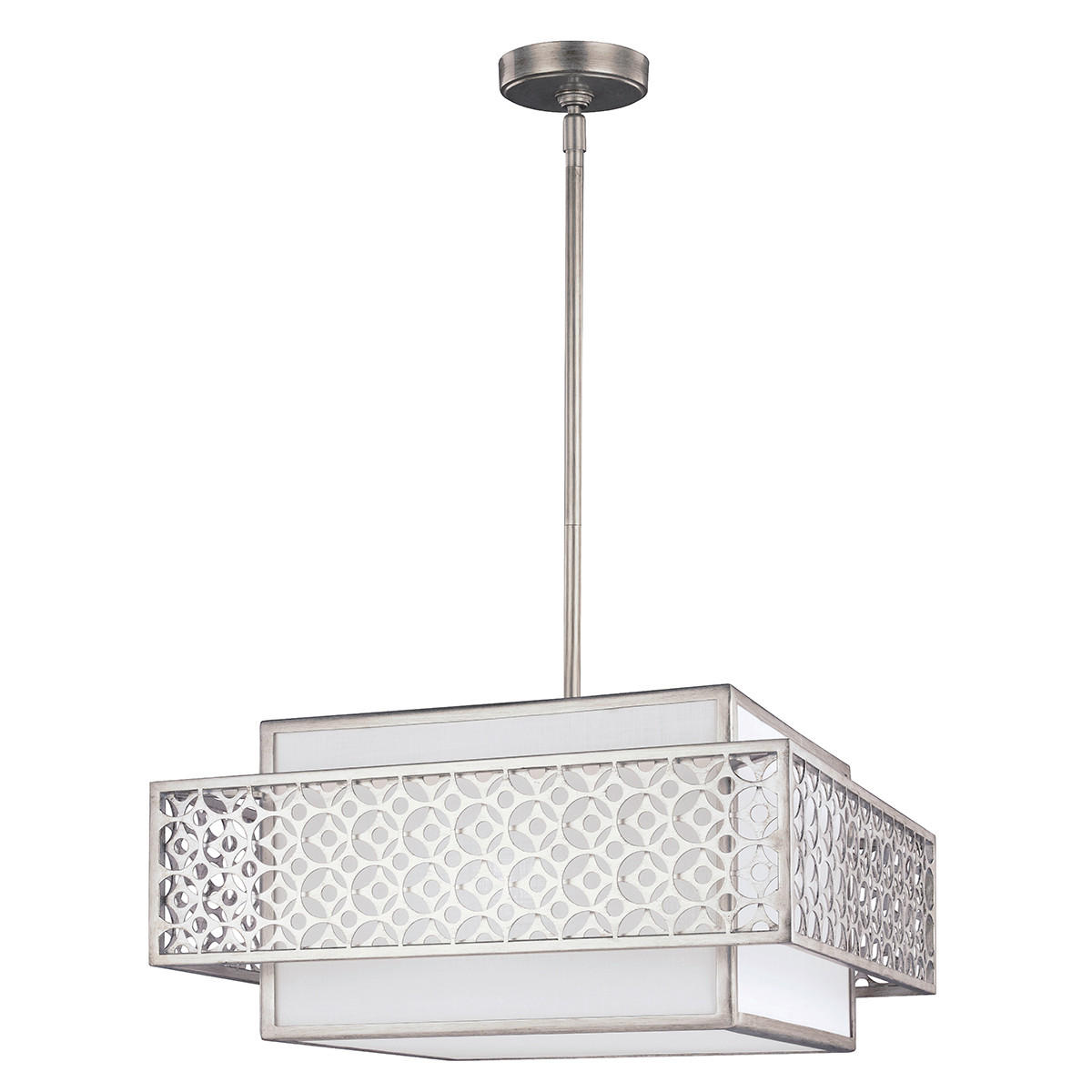 ZÁVESNÉ SVIETIDLO, 50.2/35.2 cm  - strieborná, Konventionell, kov (50.2/35.2cm) - Elstead Lighting