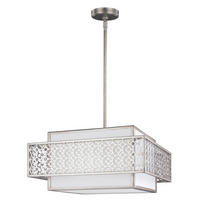 HÄNGELEUCHTE Kenney 50.2/35.2 cm  - Silberfarben, KONVENTIONELL, Metall (50.2/35.2cm) - Elstead Lighting