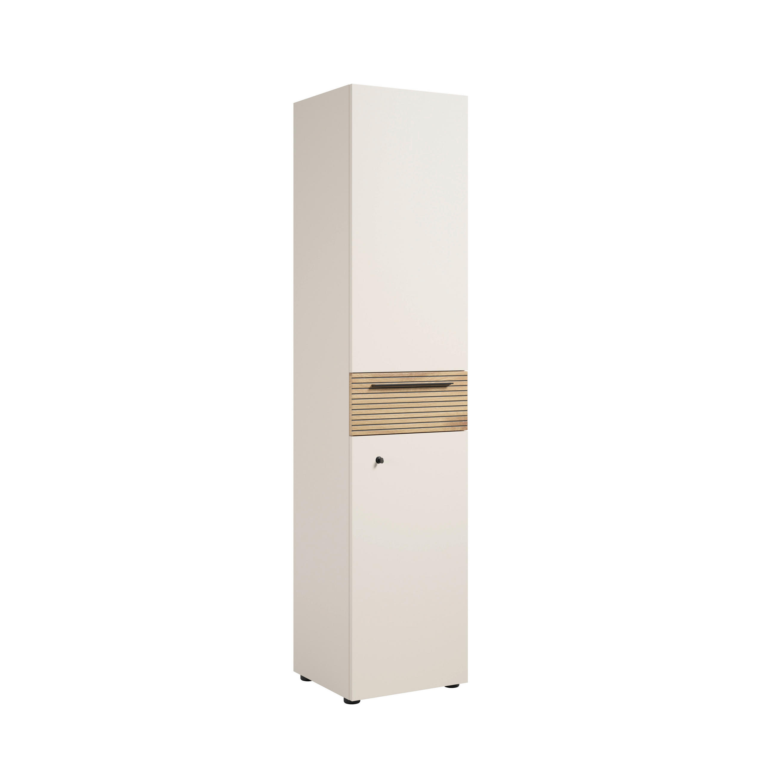 AKTENSCHRANK Schwarz, Eichefarben, Kaschmir  - Kaschmir/Eichefarben, MODERN, Holzwerkstoff (45/201/43cm) - Novel