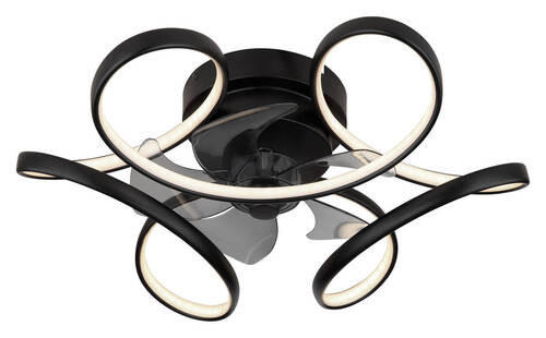 Deckenleuchte mit Ventilator 56/21 cm   - Transparent/Opal, Design, Kunststoff/Metall (56/21cm) - Globo