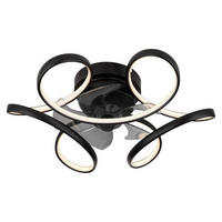 Deckenleuchte mit Ventilator 56/21 cm   - Transparent/Opal, Design, Kunststoff/Metall (56/21cm) - Globo