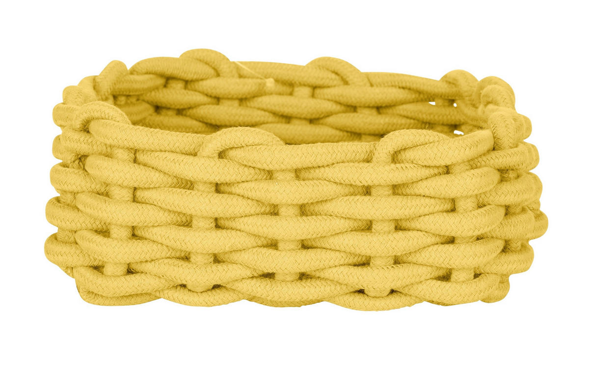 AUFBEWAHRUNGSKÖRBCHEN  - Senfgelb, KONVENTIONELL, Textil (21,5/7,5/21,5cm) - Schöner Wohnen
