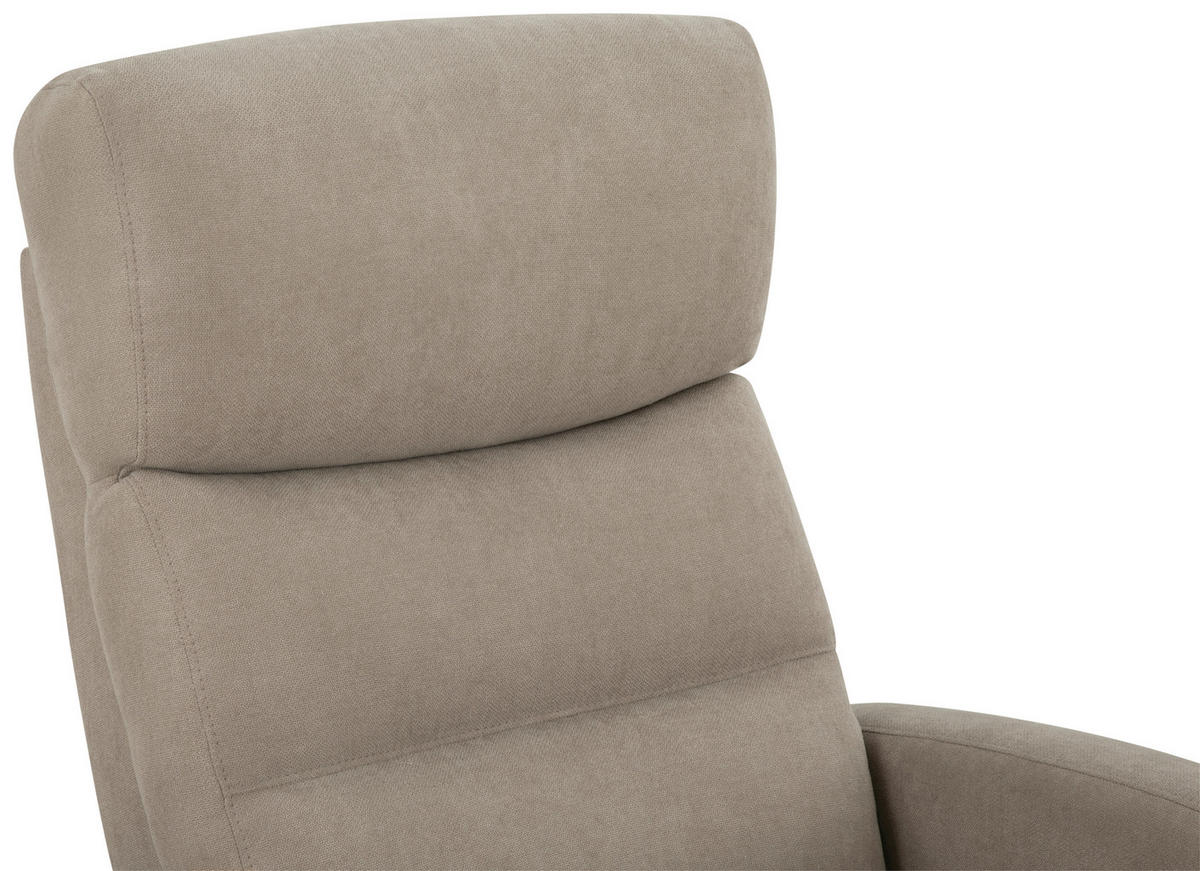 SITZGARNITUR Leinenoptik Taupe  - Taupe/Schwarz, KONVENTIONELL, Textil/Metall - P & B