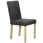 STUHL  Stoffauswahl Webstoff  - Eichefarben/Schwarz, KONVENTIONELL, Holz/Textil (47/94/59cm) - Linea Natura