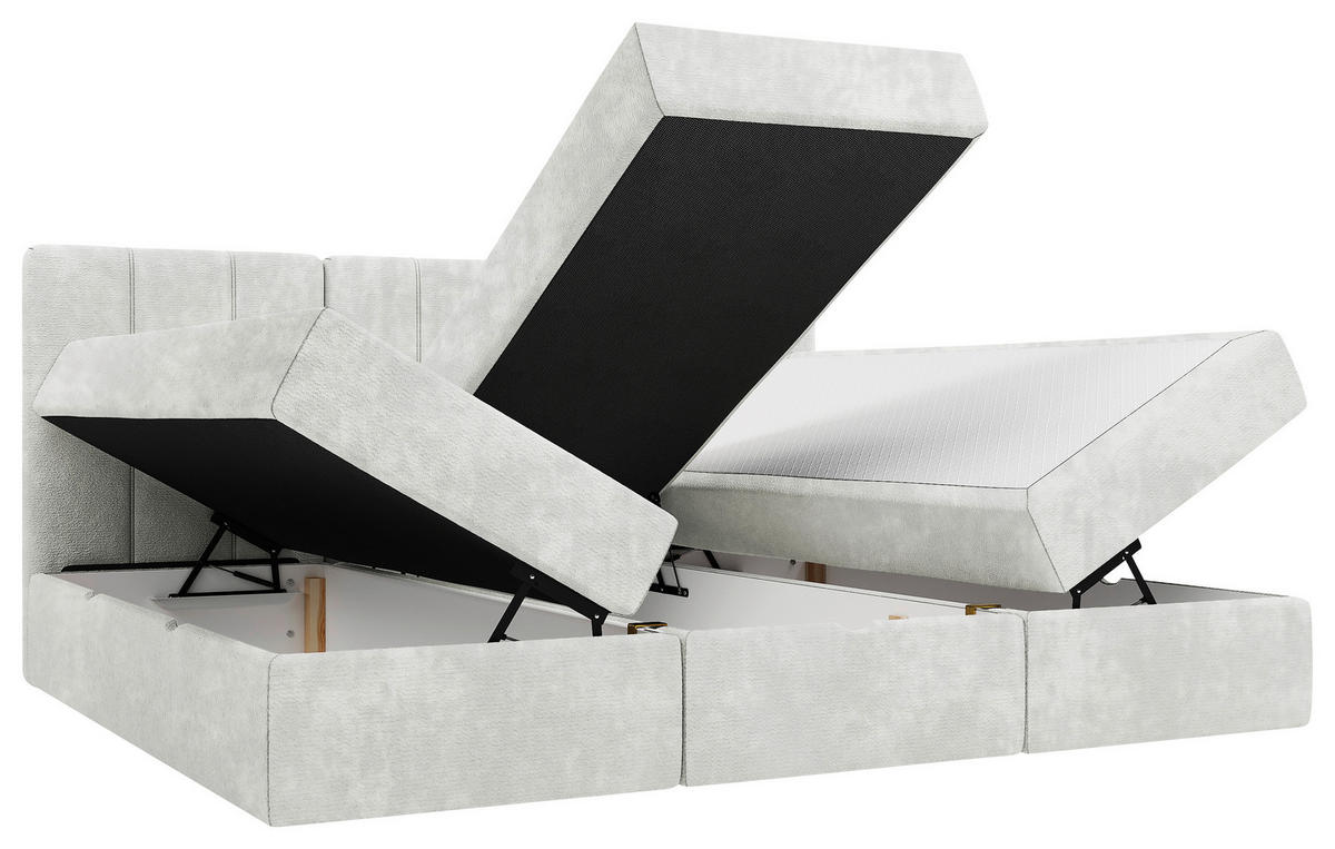 FAMILIENBETT - Creme/Schwarz, Design, Holzwerkstoff/Kunststoff (210/200cm) - Esposa