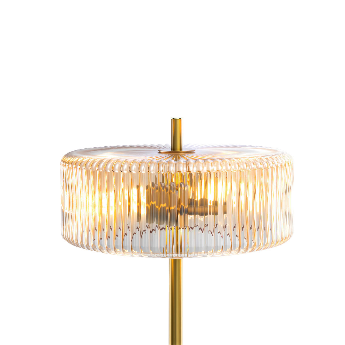 STEHLEUCHTE 30/145 cm    - Goldfarben/Bernsteinfarben, Trend, Glas/Metall (30/145cm) - Collet's Monde