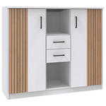 SIDEBOARD  in 122/105/40 cm  - Schwarz/Weiß, Design, Holzwerkstoff/Kunststoff (122/105/40cm) - Carryhome