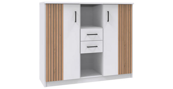 SIDEBOARD in 122/105/40 cm - Schwarz/Weiß, Design, Holzwerkstoff/Kunststoff (122/105/40cm) - Carryhome