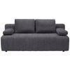 SCHLAFSOFA in Flachgewebe Dunkelgrau  - Dunkelgrau/Schwarz, Modern, Kunststoff/Textil (194/78-87/92cm) - Xora