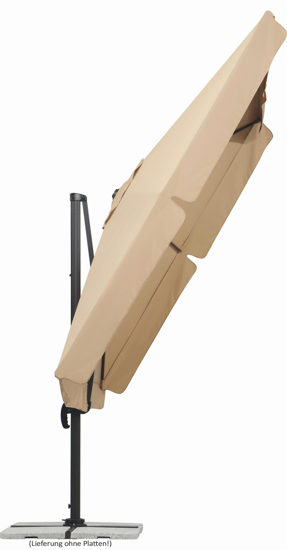 AMPELSCHIRM   - Anthrazit/Naturfarben, Basics, Textil/Metall (359/273/300cm) - Schneider