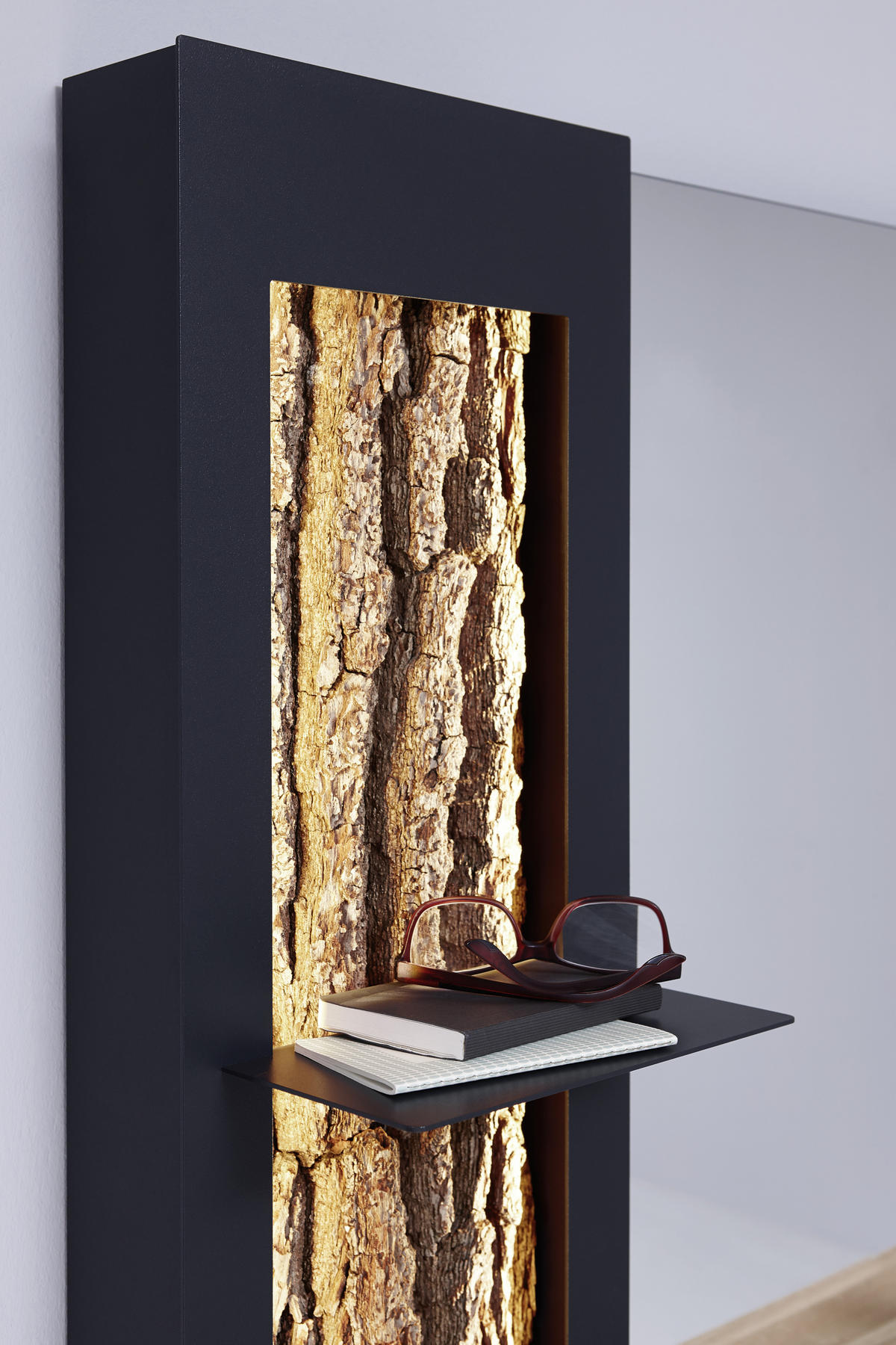 WANDSPIEGEL 117,5/79/22 cm    in rechteckig  - Eichefarben/Anthrazit, Natur, Glas/Holz (117,5/79/22cm) - Valnatura