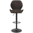 BARHOCKER in Textil Braun  - Braun/Grau, Design, Textil/Metall (42/96-117/51cm) - Carryhome