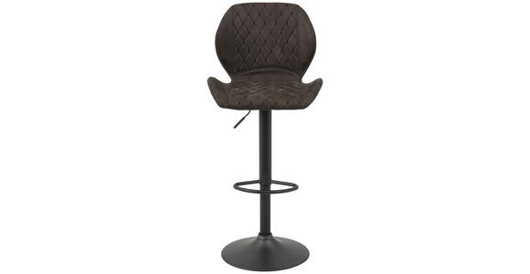 BARHOCKER in Textil Braun  - Braun/Grau, Design, Textil/Metall (42/96-117/51cm) - Carryhome