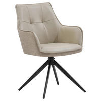STOLICA S NASLONOM ZA RUKE  crna, taupe  drvo, metal, tekstil      - crna/taupe, Moderno, drvo/metal (58/87/61,5cm) - Livetastic